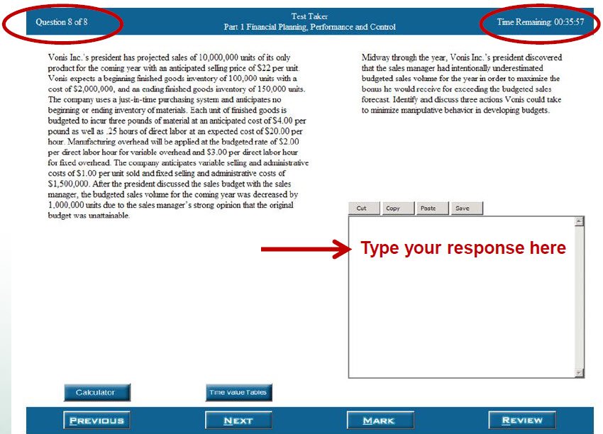 CMA Essay Sample Screenshot